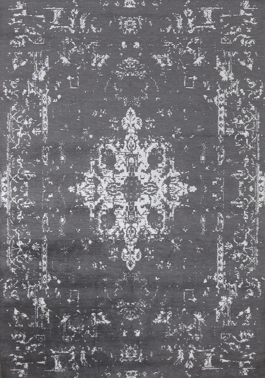 Handmade Wool & Silk Abstract Oriental Area Rug 6x8