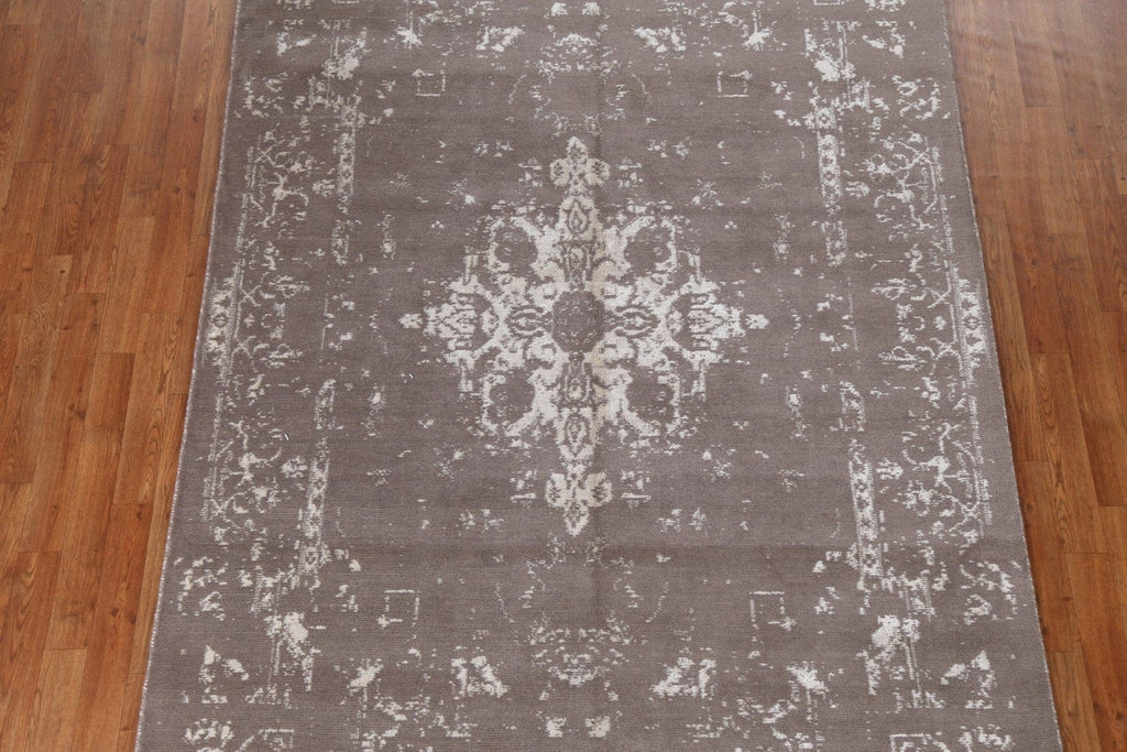 Hand-Knotted Wool & Silk Abstract Oriental Area Rug 6x8