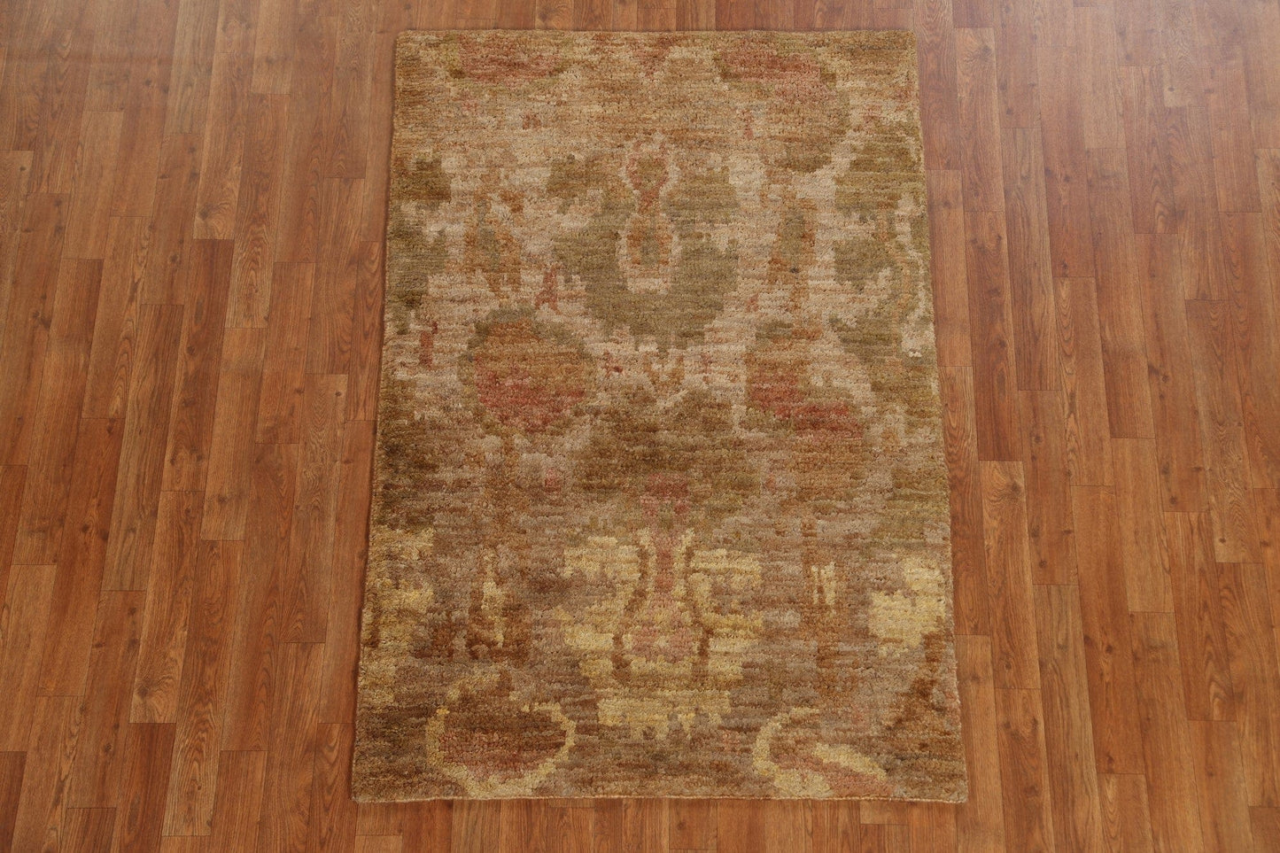 Hand-Knotted Abstract Wool & Jute Oriental Rug 4x5