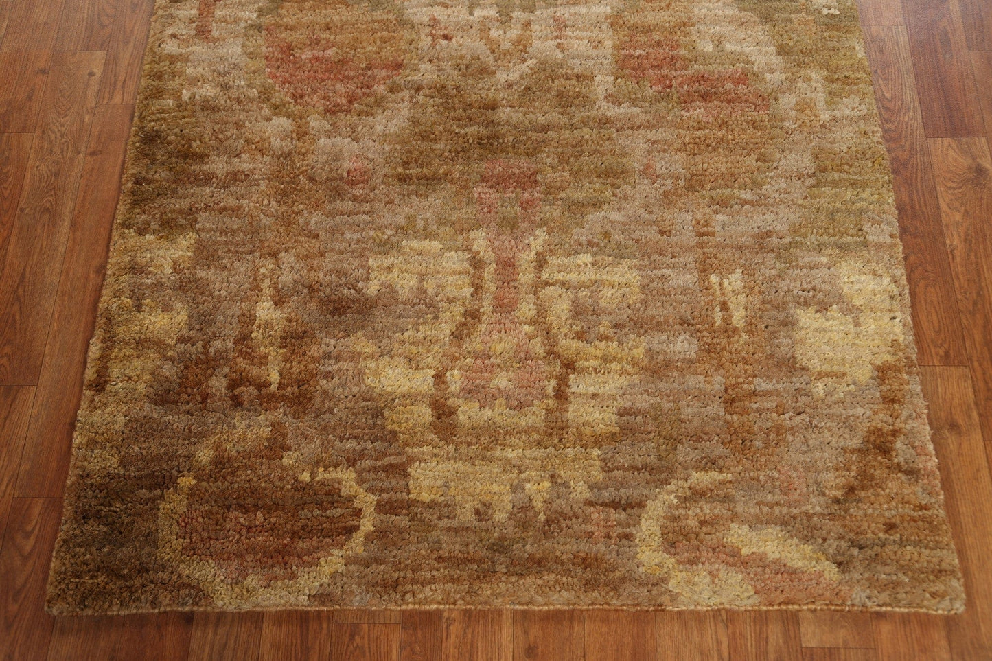 Hand-Knotted Abstract Wool & Jute Oriental Rug 4x5