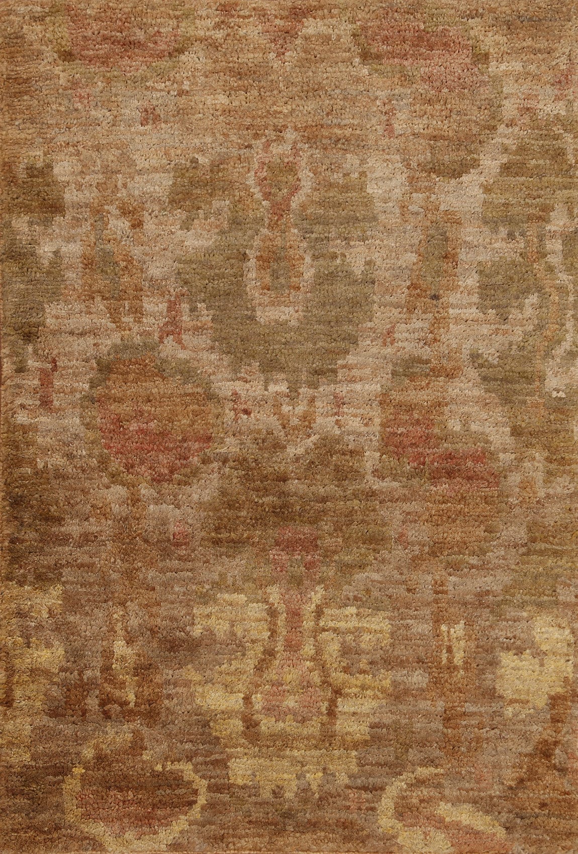 Hand-Knotted Abstract Wool & Jute Oriental Rug 4x5