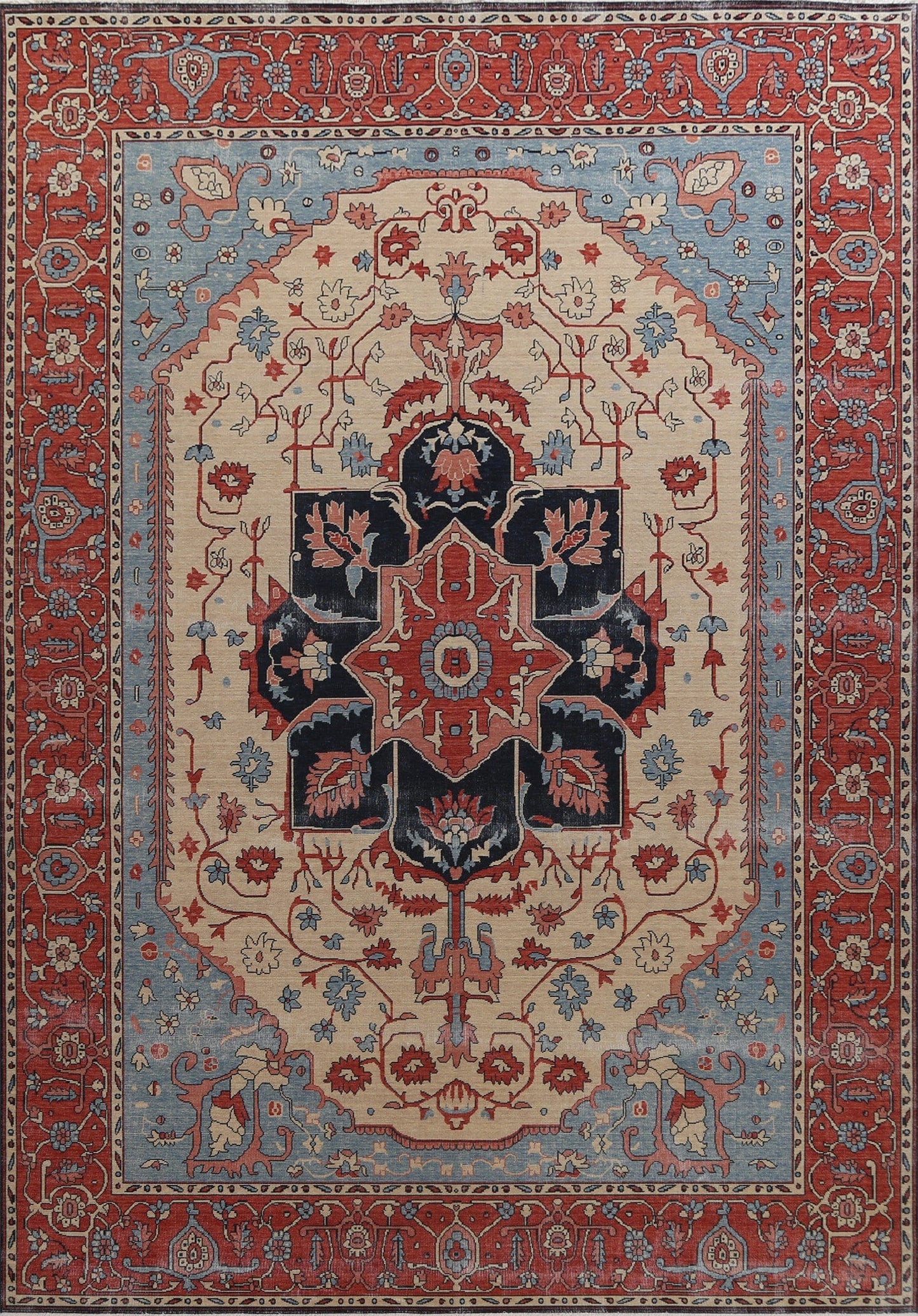 Handmade Heriz Serapi Turkish Area Rug 10x13