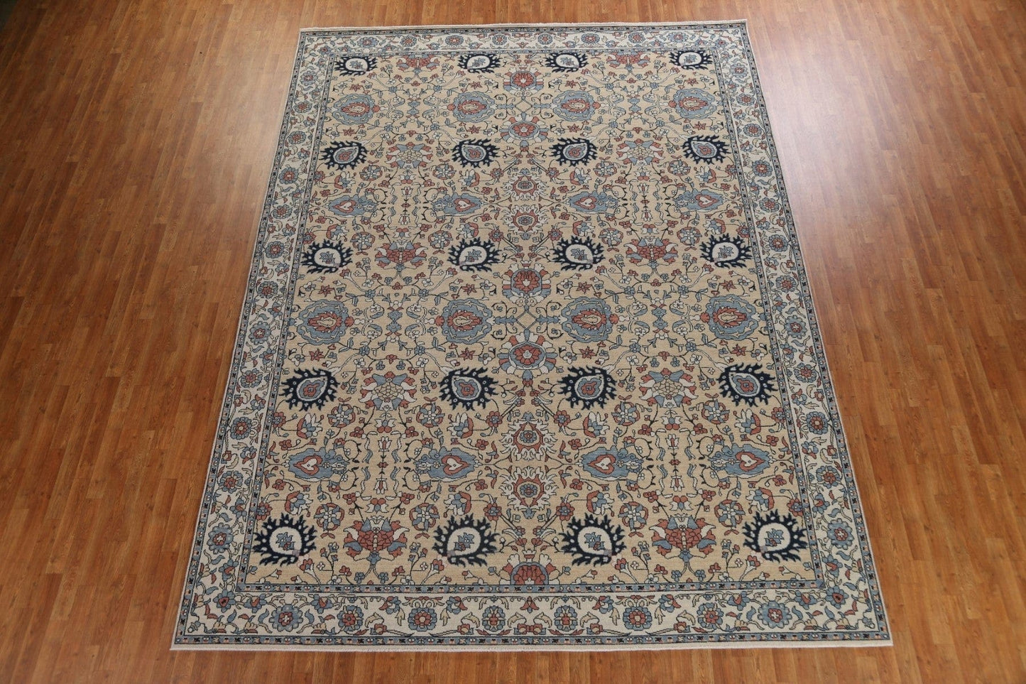 Hand-Knotted Sultanabad Ziegler Turkish Rug 10x13