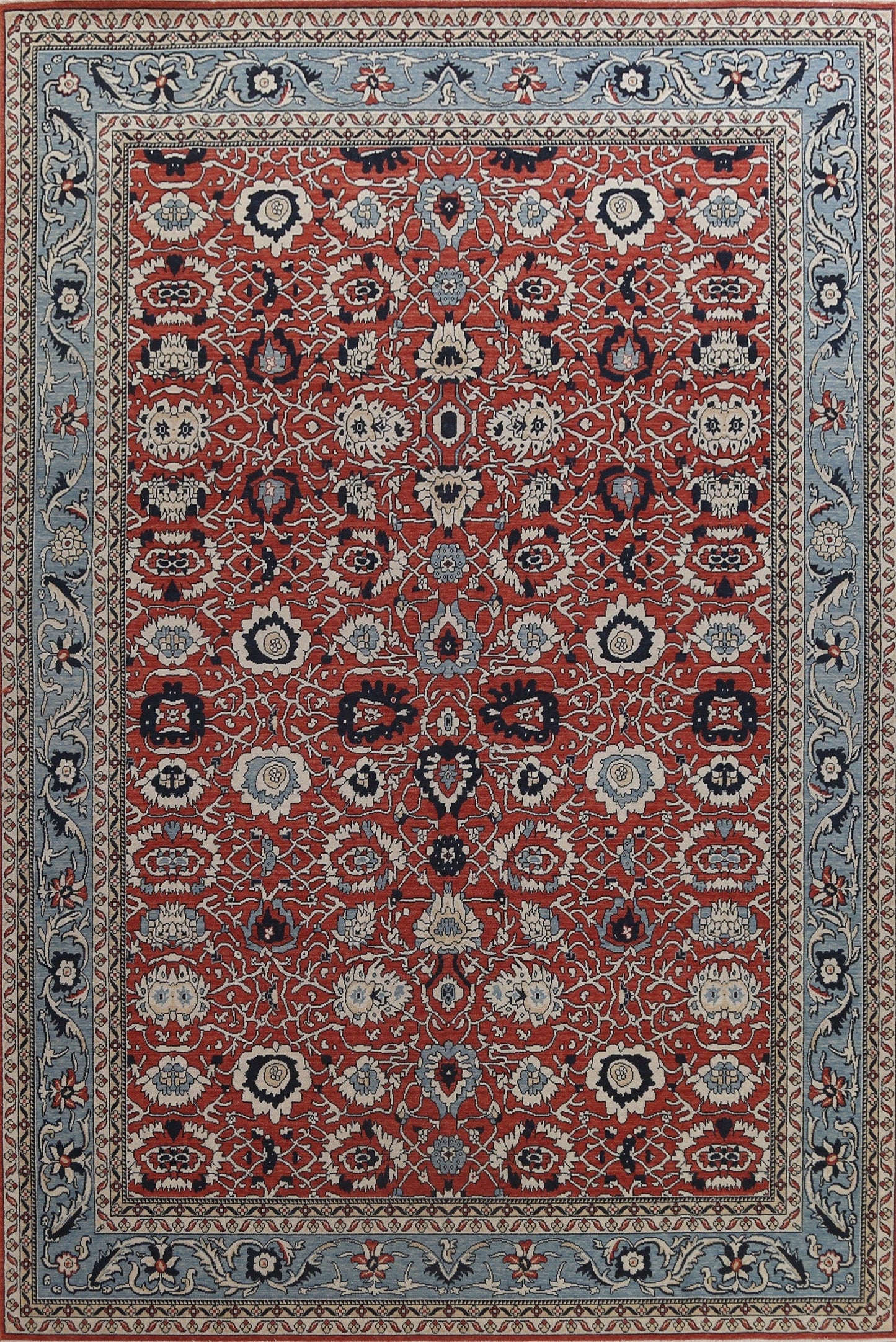 Red Wool Sultanabad Ziegler Turkish Area Rug 10x13