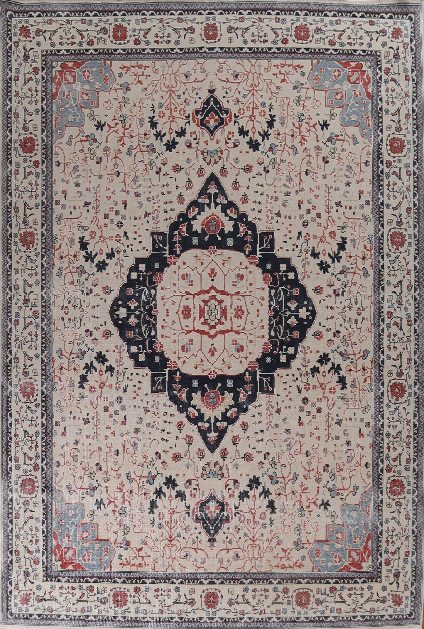 Handmade Kashan Mohtasham Turkish Area Rug 10x13