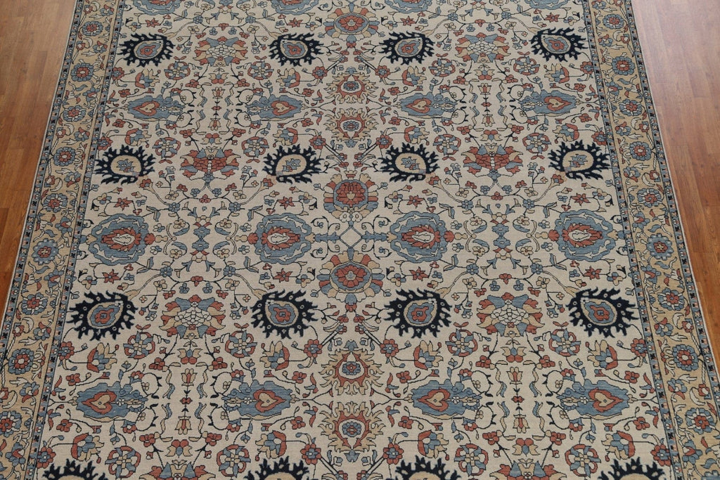 Wool Floral Heriz Serapi Turkish Area Rug 10x13