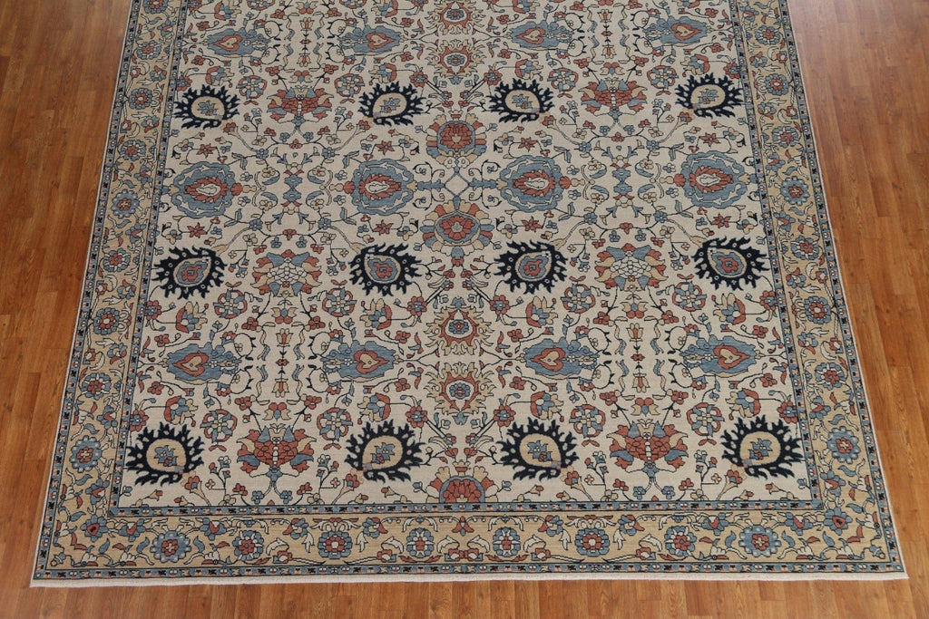 Wool Floral Heriz Serapi Turkish Area Rug 10x13