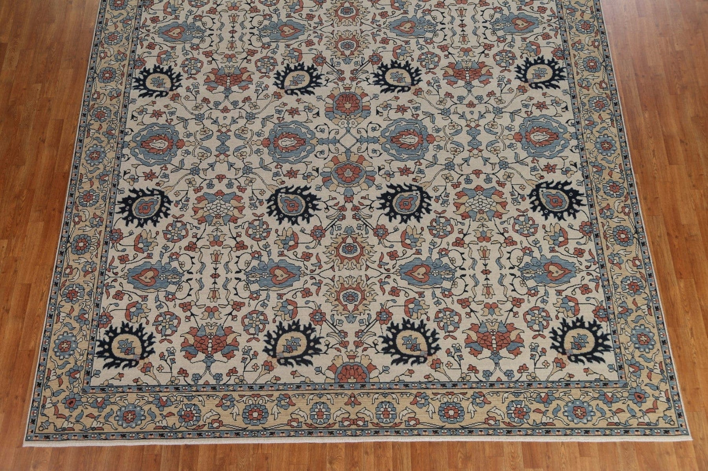 Wool Floral Heriz Serapi Turkish Area Rug 10x13