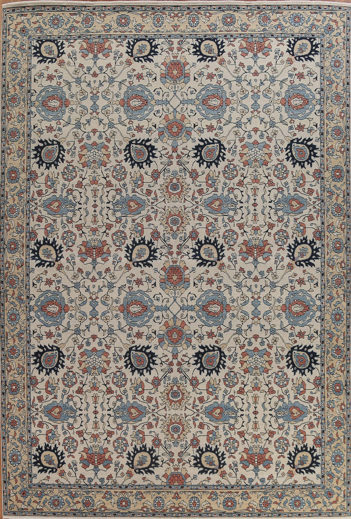 Wool Floral Heriz Serapi Turkish Area Rug 10x13