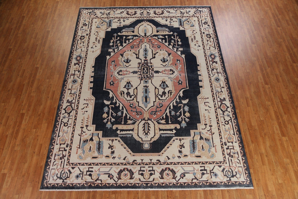 Geometric Heriz Serapi Turkish Handmade Rug 10x13