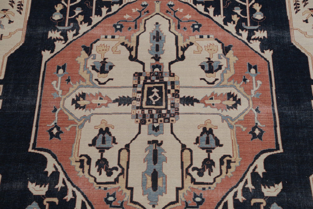 Geometric Heriz Serapi Turkish Handmade Rug 10x13