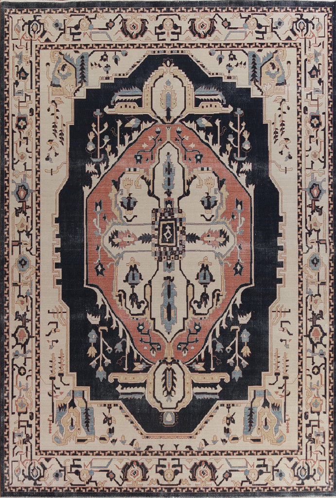 Geometric Heriz Serapi Turkish Handmade Rug 10x13