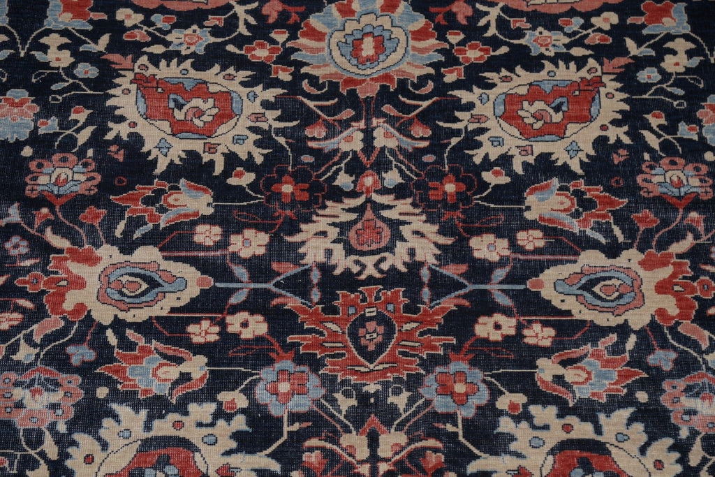 Navy Blue Sultanabad Ziegler Handmade Turkish Rug 10x13