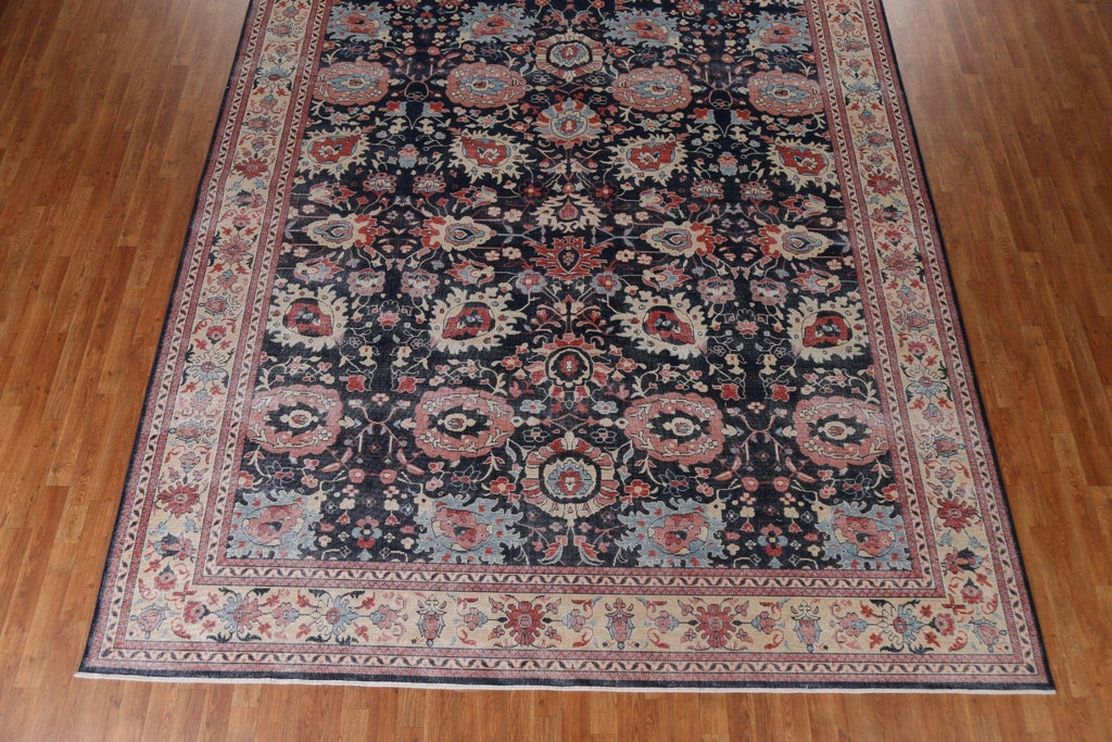 Navy Blue Sultanabad Ziegler Handmade Turkish Rug 10x13