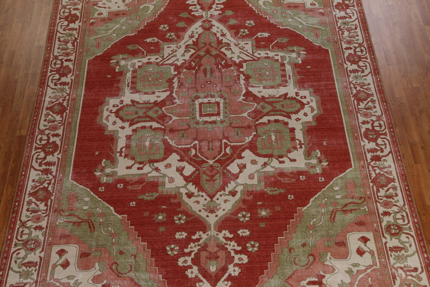 Red Heriz Serapi Handmade Turkish Rug 10x13