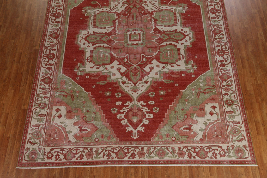 Red Heriz Serapi Handmade Turkish Rug 10x13