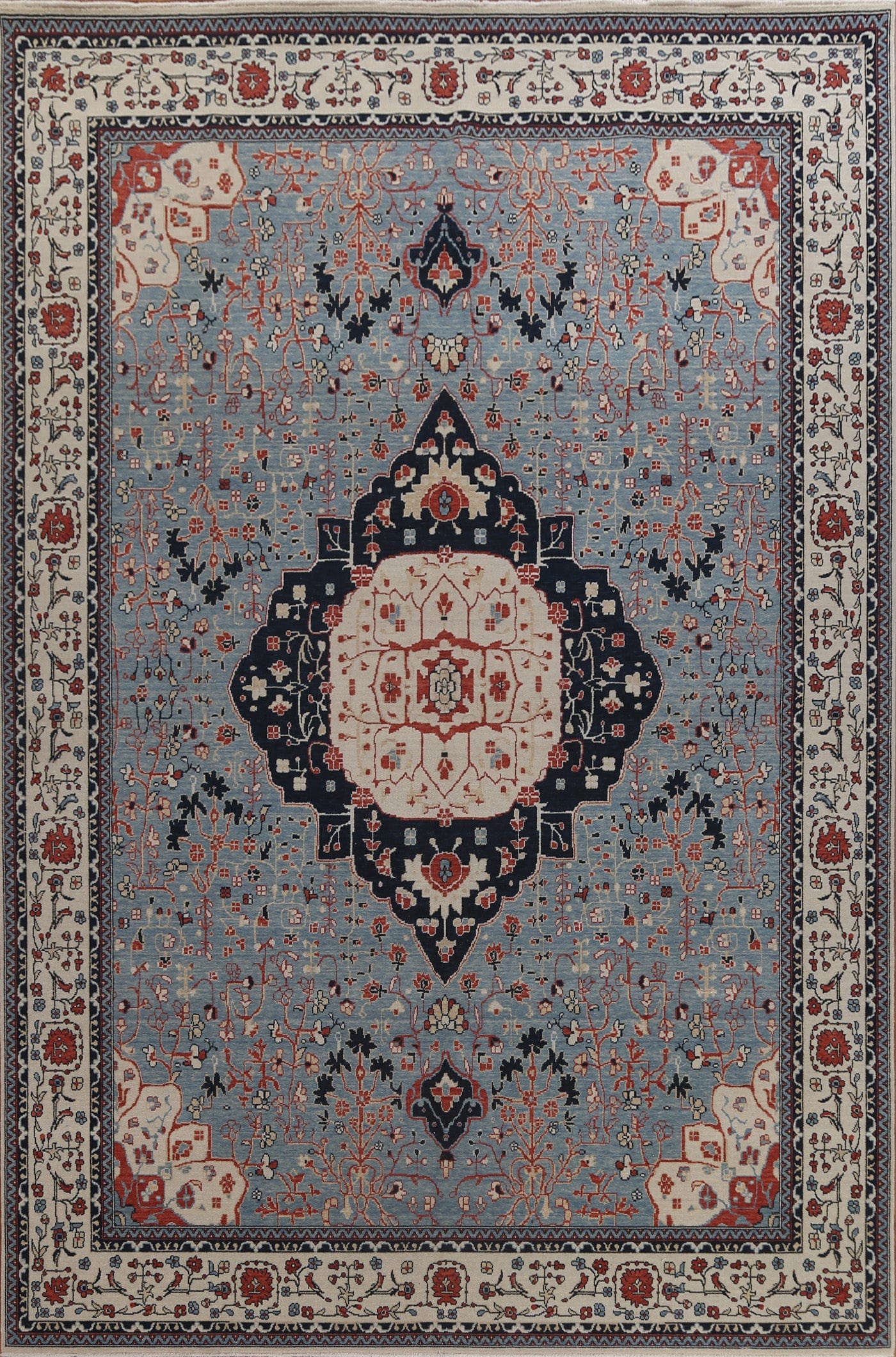 Handmade Kashan Mohtasham Turkish Area Rug 10x13