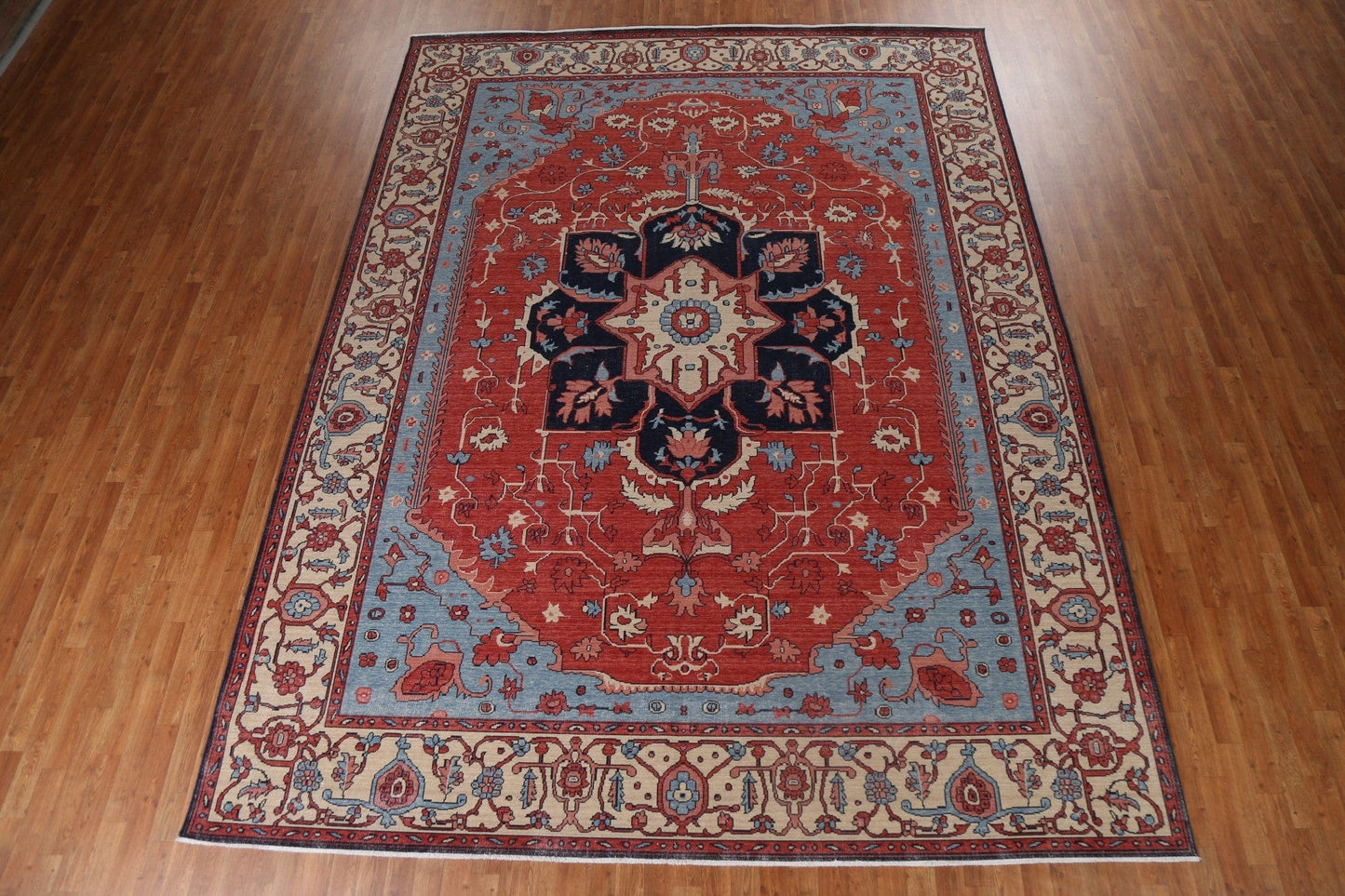 Hand-Knotted Heriz Serapi Oriental Area Rug 10x13