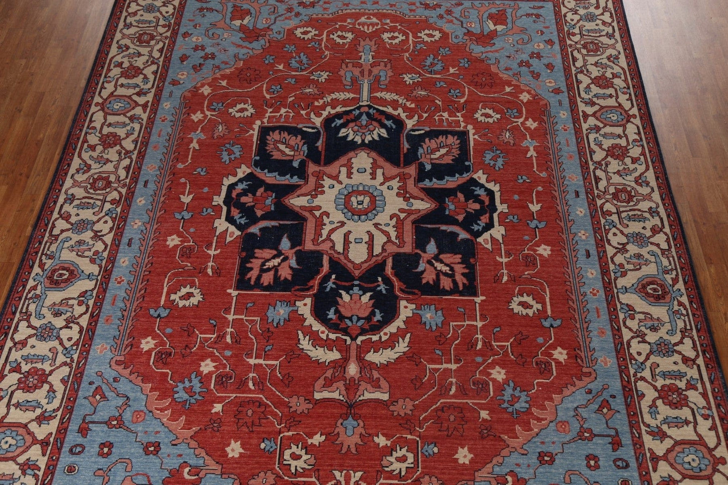 Hand-Knotted Heriz Serapi Oriental Area Rug 10x13