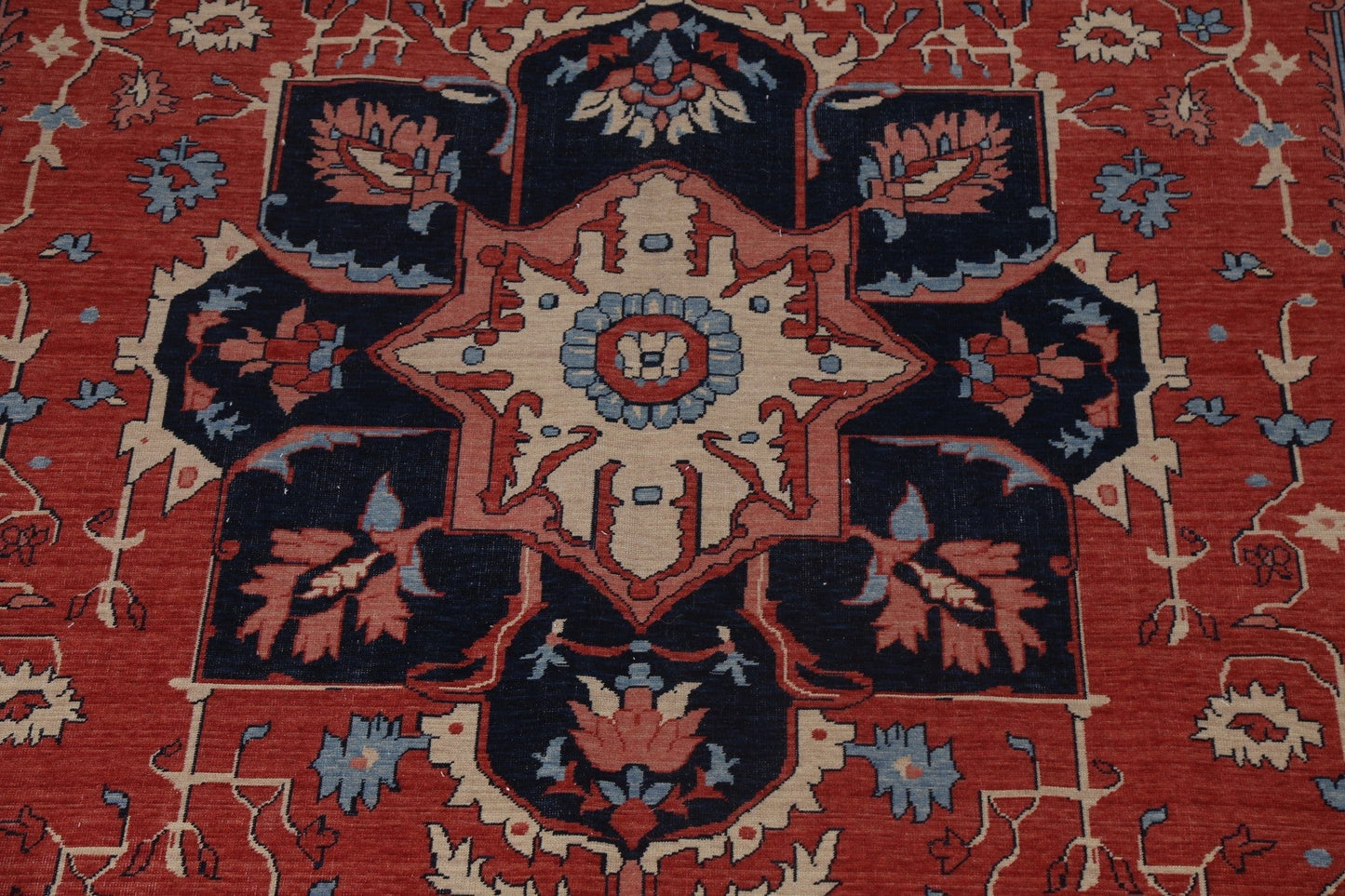 Hand-Knotted Heriz Serapi Oriental Area Rug 10x13