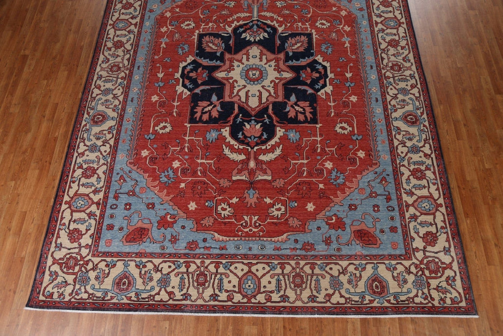 Hand-Knotted Heriz Serapi Oriental Area Rug 10x13