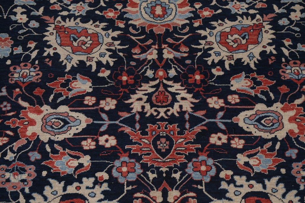 Navy Blue Sultanabad Ziegler Turkish Wool Rug 9x12