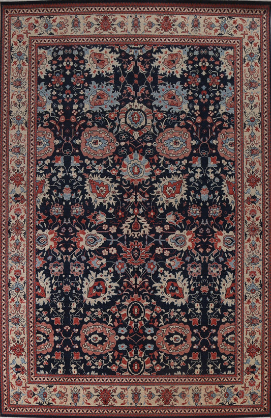 Navy Blue Sultanabad Ziegler Turkish Wool Rug 9x12