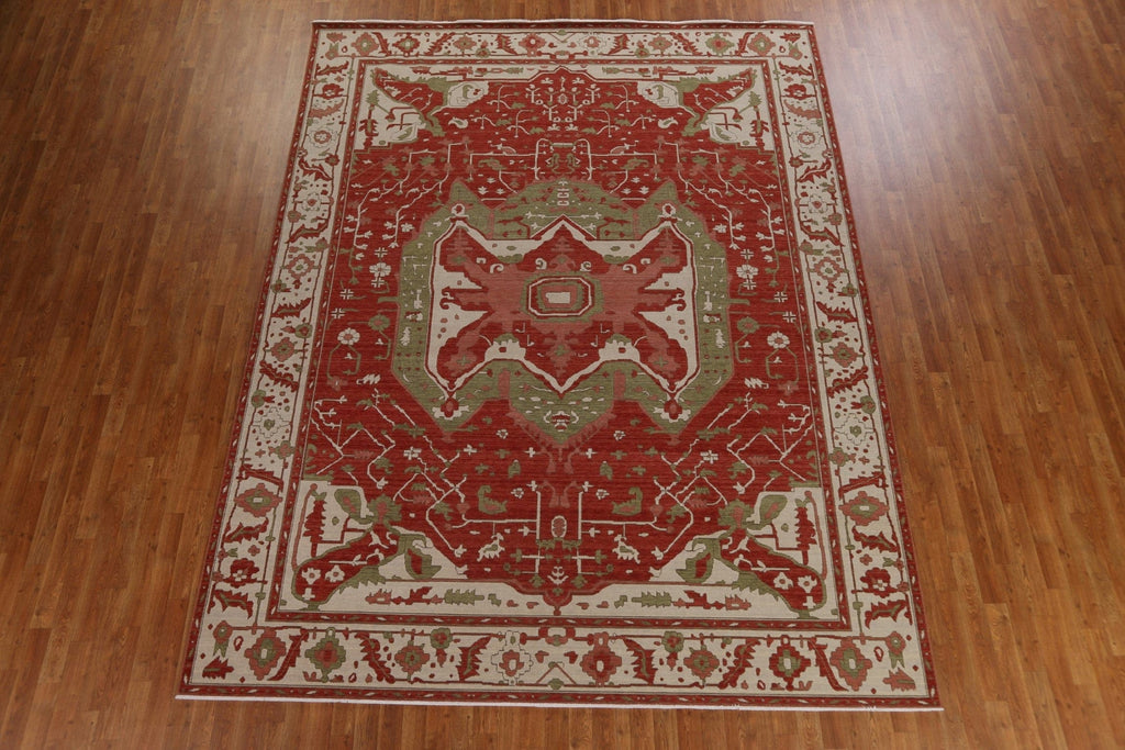 Geometric Heriz Serapi Turkish Wool Rug 9x12