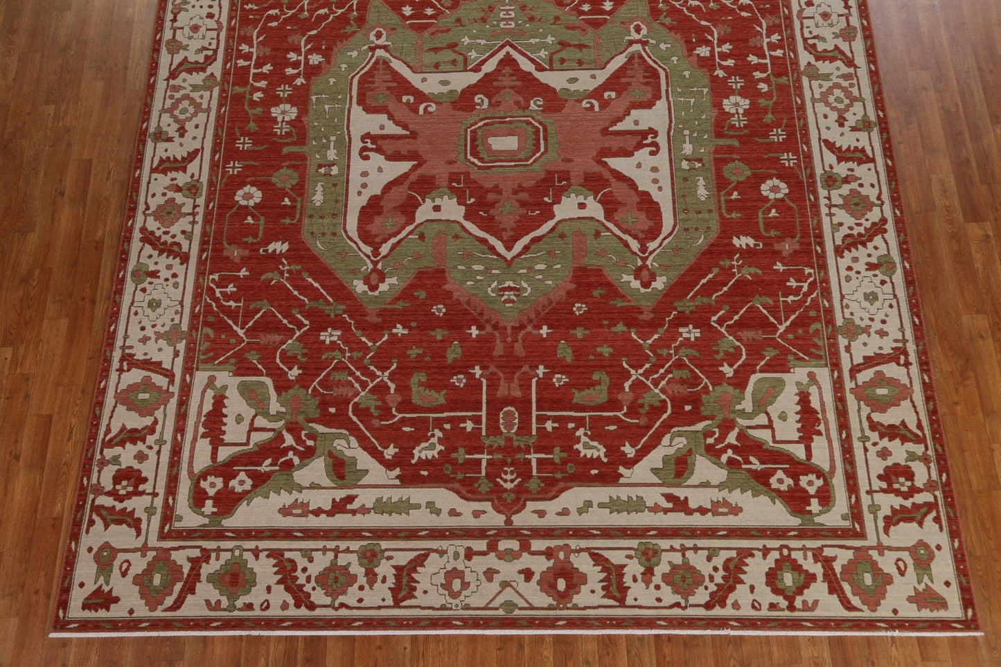 Geometric Heriz Serapi Turkish Wool Rug 9x12