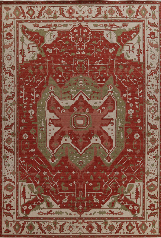 Geometric Heriz Serapi Turkish Wool Rug 9x12