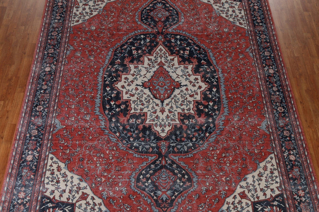 Floral Red Sarouk Farahan Wool Turkish Rug 9x12