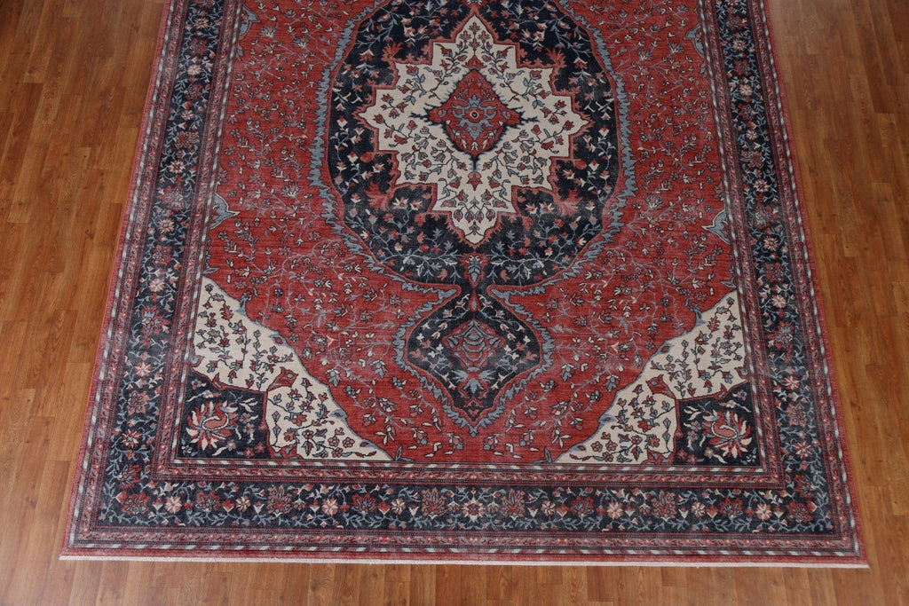 Floral Red Sarouk Farahan Wool Turkish Rug 9x12