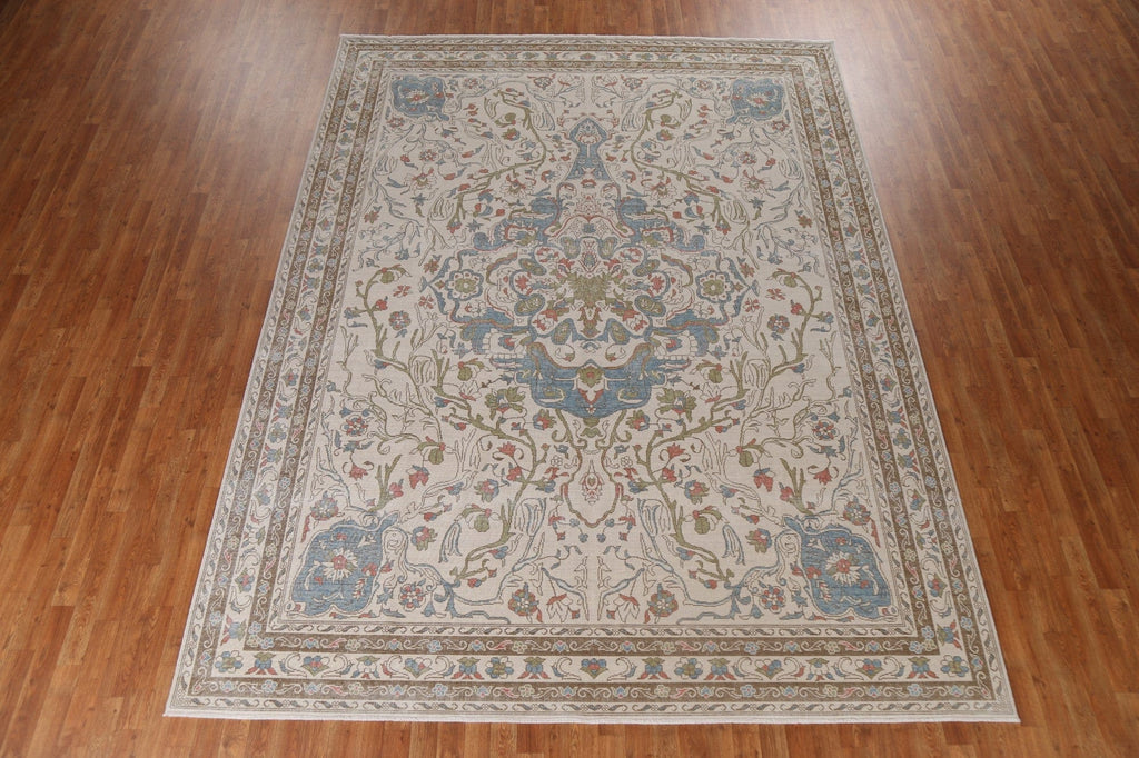 Floral Wool Oushak Turkish Area Rug 9x12