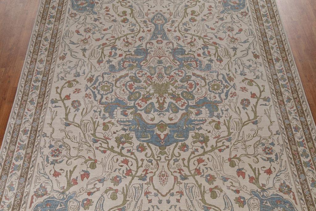 Floral Wool Oushak Turkish Area Rug 9x12