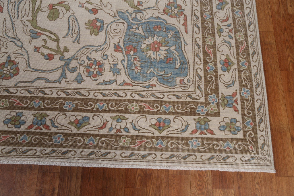 Floral Wool Oushak Turkish Area Rug 9x12