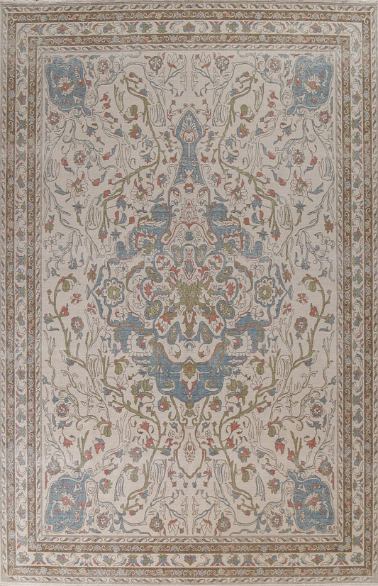 Floral Wool Oushak Turkish Area Rug 9x12