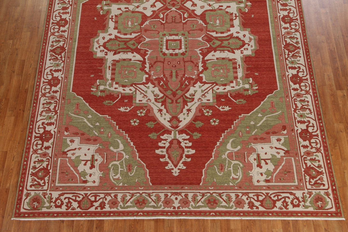 Handmade Red Heriz Serapi Turkish Area Rug 9x12