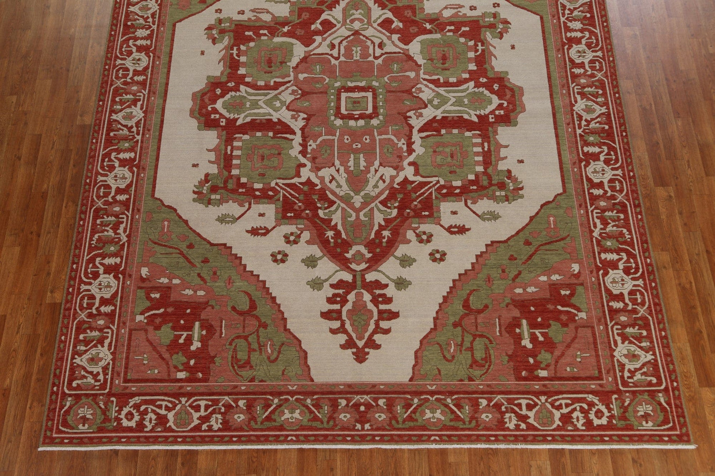 Hand-Knotted Wool Heriz Serapi Oriental Area Rug 9x12