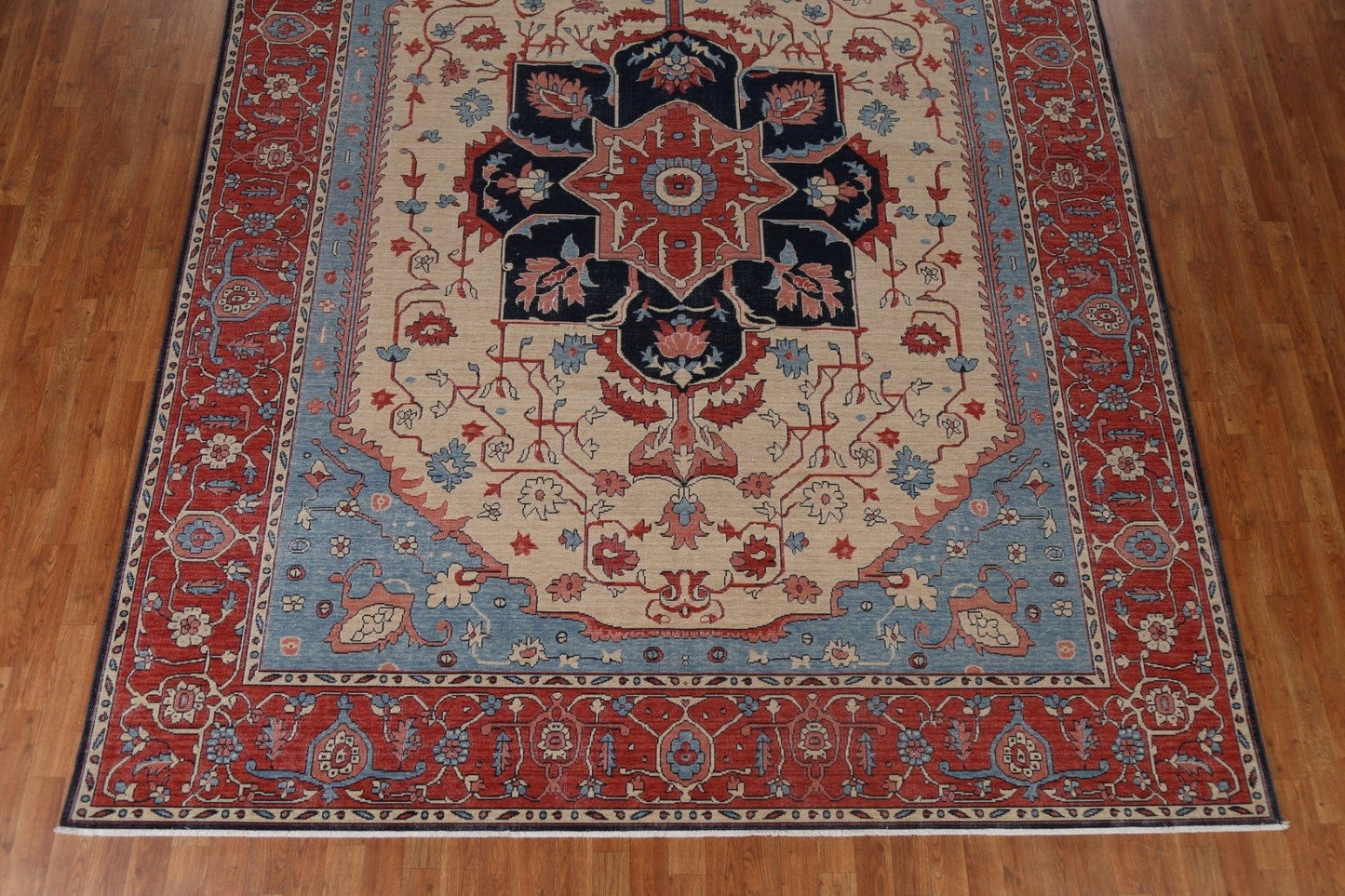 Handmade Heriz Serapi Wool Turkish Rug 9x12