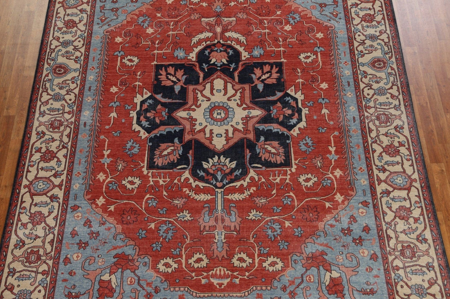 Hand-Knotted Heriz Serapi Oriental Area Rug 9x12