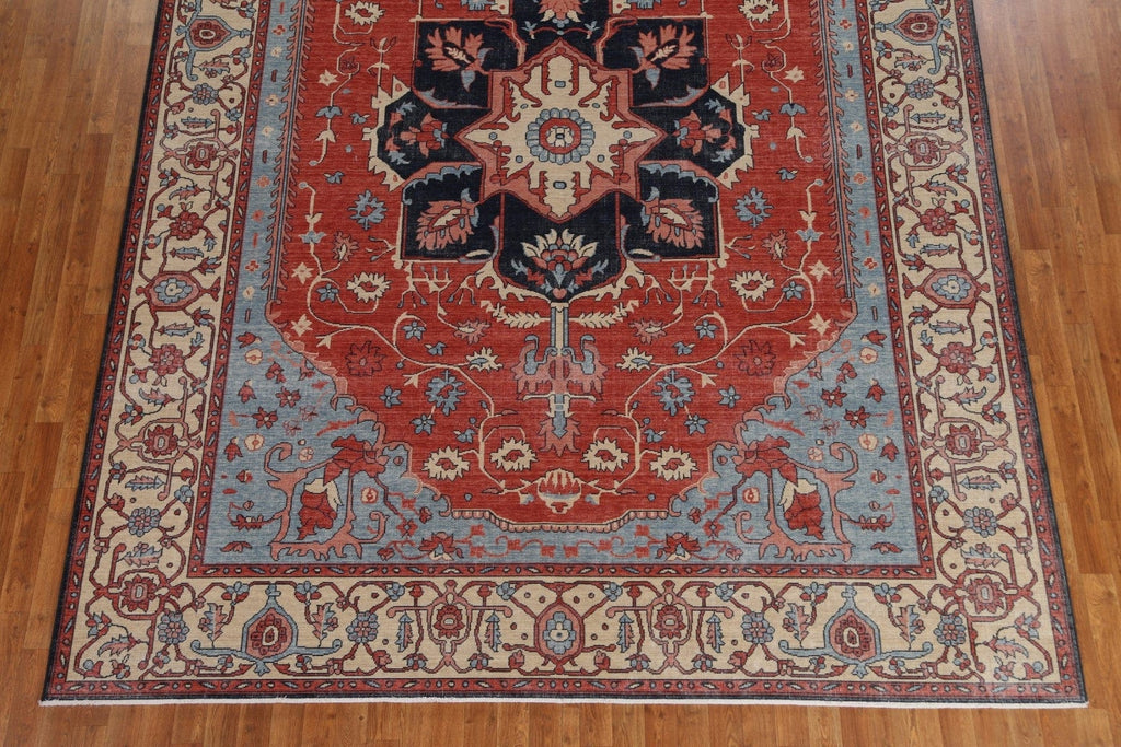 Hand-Knotted Heriz Serapi Oriental Area Rug 9x12