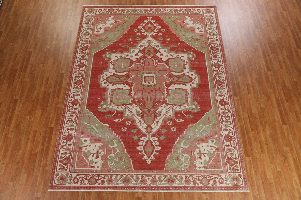 Hand-Knotted Heriz Serapi Oriental Area Rug 9x12