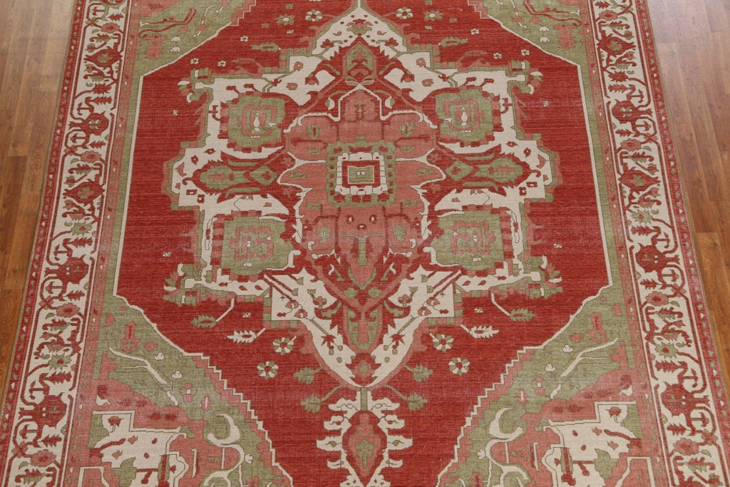 Hand-Knotted Heriz Serapi Oriental Area Rug 9x12