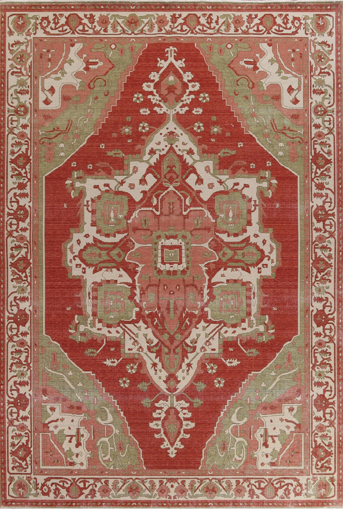 Hand-Knotted Heriz Serapi Oriental Area Rug 9x12