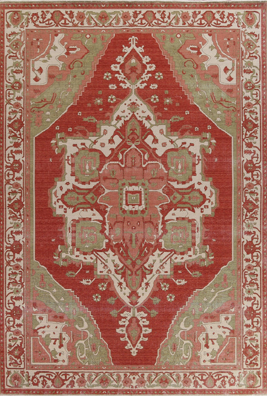 Hand-Knotted Heriz Serapi Oriental Area Rug 9x12