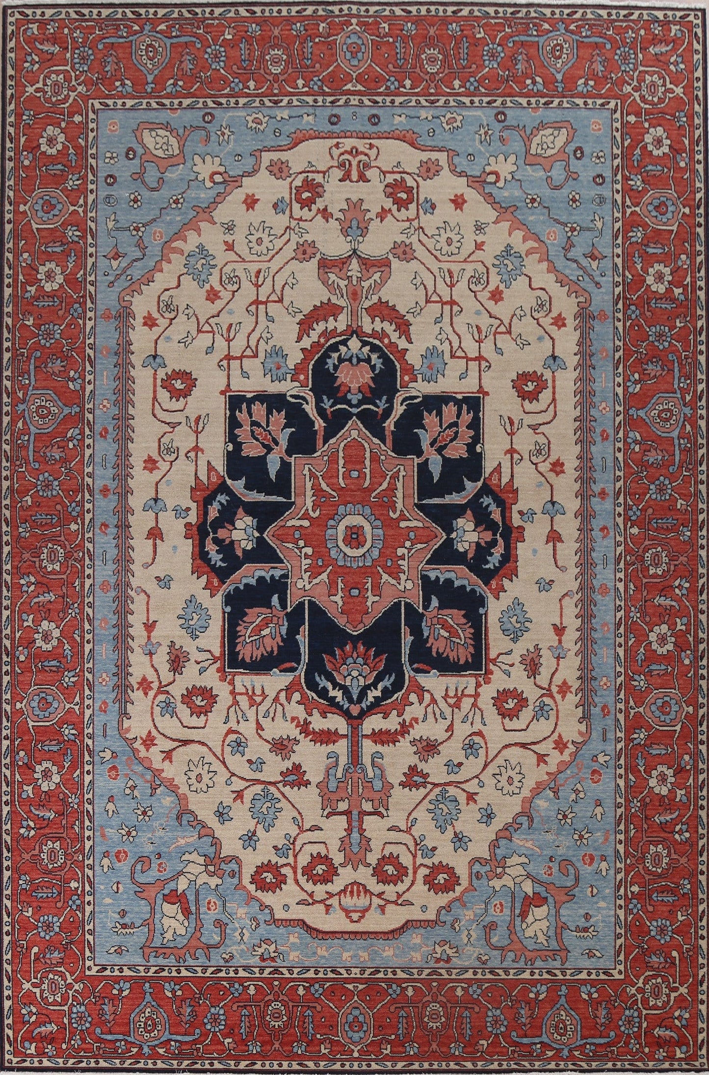 Handmade Heriz Serapi Turkish Area Rug 9x12