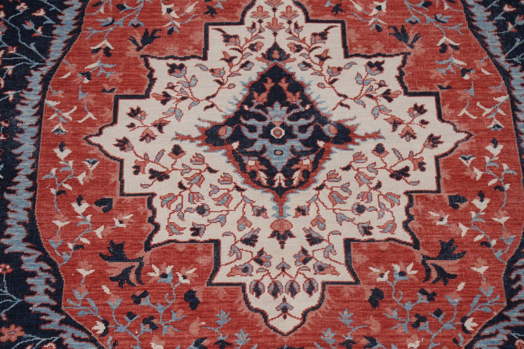 Floral Wool Kashan Mohtasham Turkish Area Rug 9x12