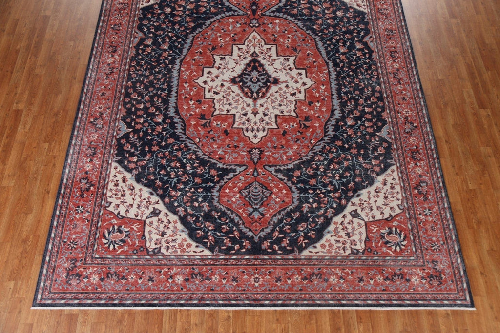 Floral Wool Kashan Mohtasham Turkish Area Rug 9x12