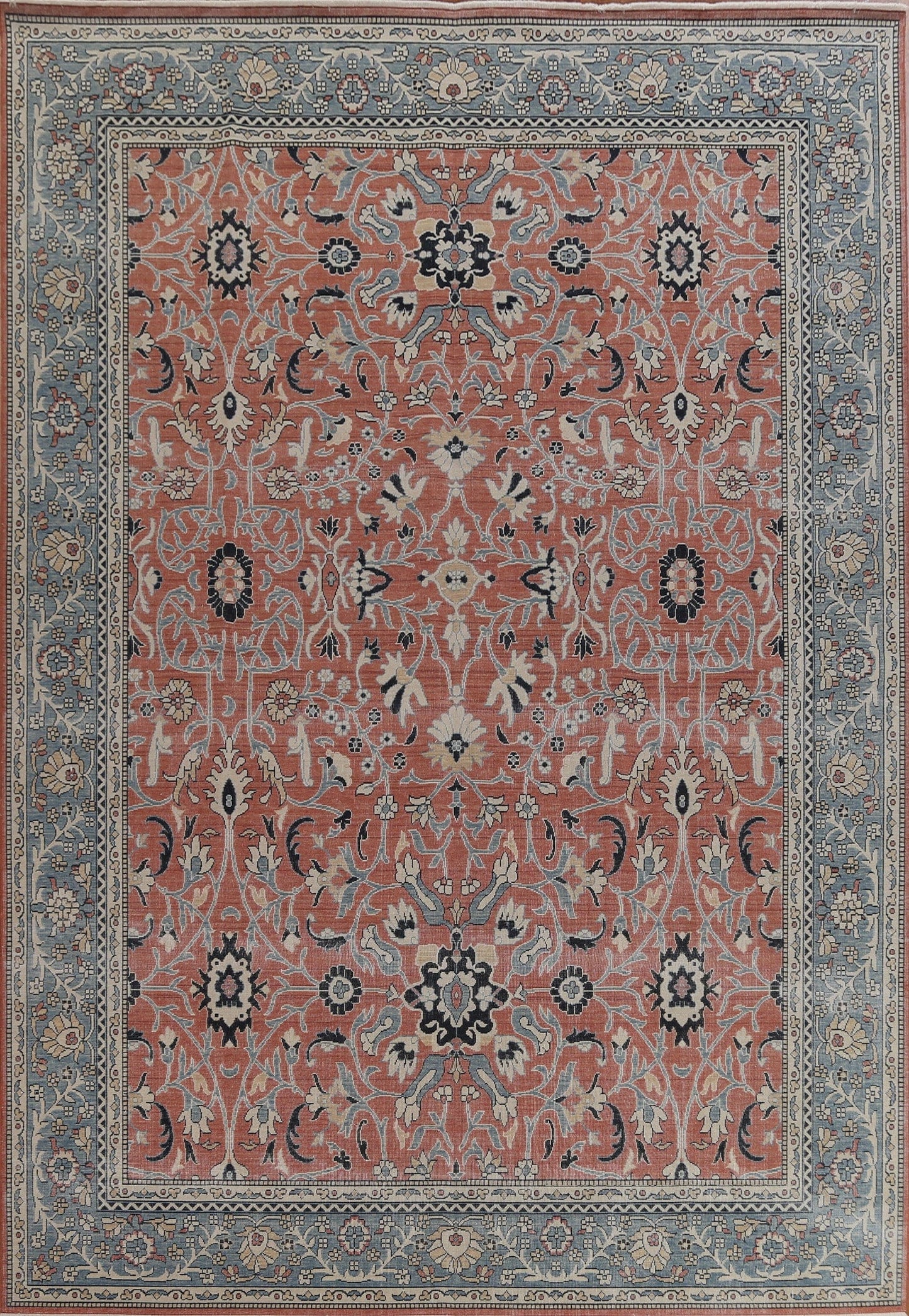 Hand-Knotted Sultanabad Ziegler Wool Turkish Rug 9x12