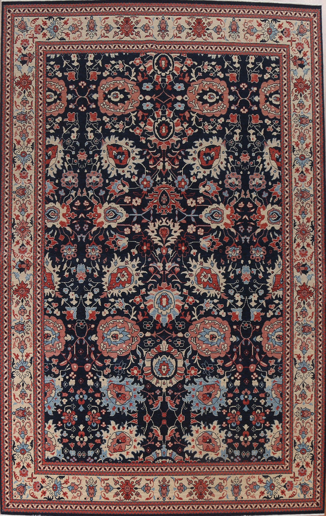 Navy Blue Floral Sultanabad Ziegler Oriental Rug 9x12